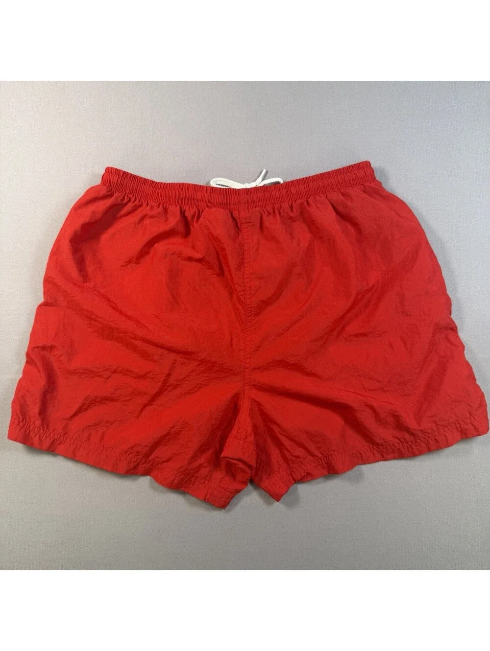 VTG 90s Nike Nylon Swim Trunks Red Drawstring Shorts Mens M EUC Y2K